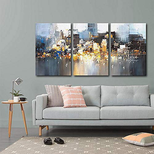 Pinturas Abstractas de Naturaleza Muerta Hechas a Mano, Pintura al Óleo Moderna con Textura para Interiores, Lienzo Grande con Paisaje Abstracto, Decoración de Pared - Product Image 5