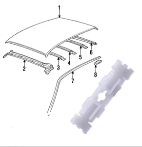 Clip de connexion de tige automobile en <span class=keywords><strong>plastique</strong></span> blanc, trou de 3,3 mm, largeur de 8 mm, longueur de 31 mm, fixation universelle pour tige de liaison de carrosserie de voiture - Product Image 5