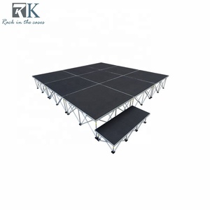 Plataforma de Escenario Móvil para Exteriores, Tipo Podio, para Bodas, Alfombra Antideslizante de Lujo, Plataforma de Escenario Rápida - Product Image 1