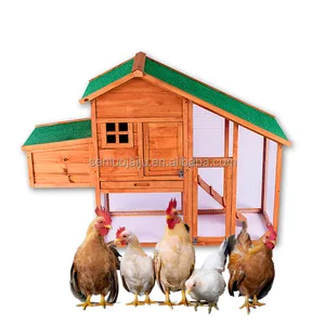 Chicken Coop Hen House with Run Rainproof Professional Large Design Cheap Wooden Wholesale Outdoor Pet House Solid Natural Wood