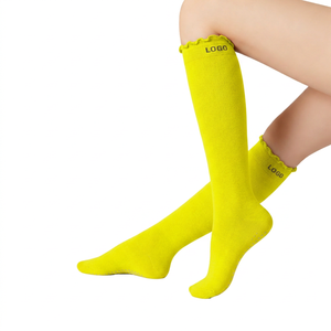 Custom <b>Wool</b> Blend Knee High <b>Socks</b> OEM Embroidery Logo Winter Warm Breathable <b>Long</b> <b>Socks</b> Soft Comfortable Low MOQ Manufacturer - Product Image 2