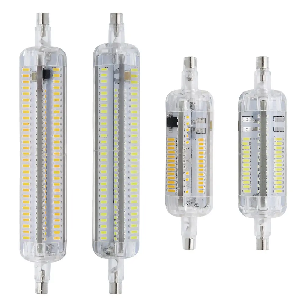 Bombilla LED regulable R7S, 78mm, 118mm, 135mm, 189mm, 2835 SMD, 7W, 14W, 20W, 25W, lámpara halógena de repuesto