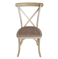 Chaise à dossier croisé en bois empilable bon marché en gros pour mariage