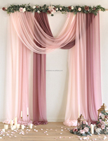 ANNIELU Rideaux et draperies en tissu de mousseline transparente bleu poussière pour décor de scène de mariage et événements, taille et couleur personnalisables