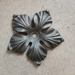 Wrought <strong>Iron</strong> Forged Cast <strong>Iron</strong> Flowers and Leaves Decorative Ornamental Metal <strong>Rosettes</strong> - Product Image 3