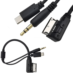 Ventas al por mayor personalizado <span class=keywords><strong>AMI</strong></span> MDI a tipo <span class=keywords><strong>C</strong></span> estéreo 3,5mm macho AUX Audio adaptador Cable reemplazo para coche VW Audi 2014 A4 A6 Q5 Q7 - Product Image 3