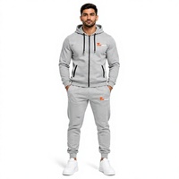Ensemble pantalon de survêtement et sweat à capuche avec logo personnalisé de haute qualité Survêtements et pantalons Ensemble deux pièces Jogger Zipper survêtement pour hommes