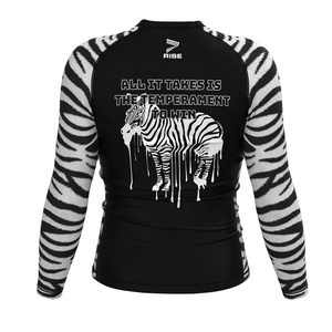 Maglietta a strisce zebrate con motivo ad alte prestazioni No Gi Rash Guard, anti-uv, asciugatura rapida, comoda a compressione - Product Image 2