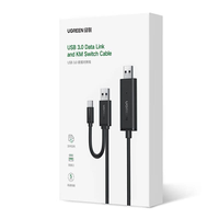 Cable de Datos USB 3.0 de Doble Extremo USB-A a USB-A/Tipo-C con Revestimiento de PVC para Transferencia de Archivos Plug & Play entre 2 PC, Modelo US516