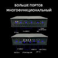 Hot Sale PC AMD R5 6600H 6Core HD2.0 DP1.2 Type-c Mini Desketop Computer Dual Ethernet Win11 PC DDR5 RAM 32GB AMD Ryzen 5 6600H
