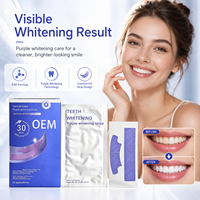 Plantillas de Blanqueamiento Dental V34 Personalizadas, Plantillas de Blanqueamiento Dental Púrpuras PAP, 28 Hojas, 14 Tratamientos para Uso Doméstico