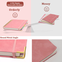 Carnet à spirale B5, carnet à feuilles mobiles, couverture épaissie, cahier ligné, reliure universitaire personnalisée avec sangle pour l'étude et le bureau
