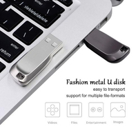 Venta al por mayor Mini USB Flash Drive 64GB 32GB 3,0 Pen Drive 16GB 8GB 4GB Metal Memory Stick 2GB 1GB Pendrive Regalo USB 2,0 Nuevo