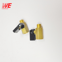 Mini vanne à bille en laiton filetée 1/8\", 1/4\", 3/8\", 1/2\" BSP mâle vers femelle, vanne d'arrêt d'huile pour compresseur d'air