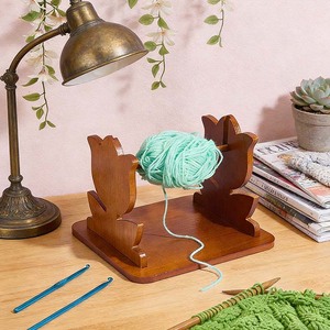 Support de fil en laine marron, support de bobines de ruban, support de rangement portable, support de boule pour le crochet, le tricot, l'artisanat, la couture à domicile - Product Image 4