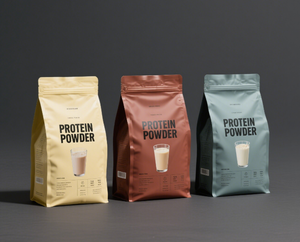 Tùy chỉnh Holographic Polyester phim túi dây kéo Pet nhựa thực phẩm túi bao bì protein bột Túi với dây kéo - Product Image 3