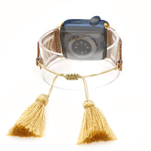 Correa de reloj bohemio para mujer, pulsera de cuentas Miyuki para <span class=keywords><strong>Apple</strong></span> <span class=keywords><strong>Watch</strong></span> 38 40 41 42 44 45 Mm para Iwatch Se Series 7 6 - Product Image 3