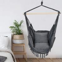 Hamac en toile de coton macramé moderne de haute qualité, très Large, poids 330 lb, suspendu, chaise balançoire pour chambre à coucher et intérieur