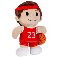Peluche de joueur de basket-ball de haute qualité, 10 pouces, douce et rembourrée, mignonne, pour enfants, cadeau de basket-ball pour la décoration de chambre, cadeaux d'équipe