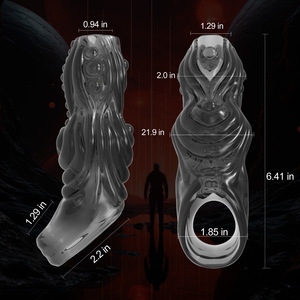 Opvallende vergrote cockring met onregelmatig slot, speels wolfstandontwerp, voor mannen, koppels, flirten, schildpad, BDSM seksspeeltjes, Huawen Delay. - Product Image 6