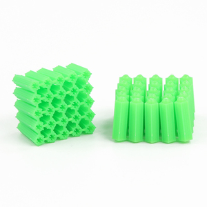 Chevilles murales en nylon vert de haute qualité, chevilles à expansion en plastique pour applications en maçonnerie, briques et béton - Product Image 1