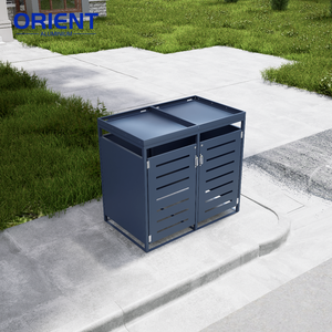 Outdoor <strong>Storage</strong> Shed Recycling Rubbish <strong>Bins</strong> Wheelie <strong>Bins</strong> Trash Cans Garden Aluminium Trash Can - Product Image 3