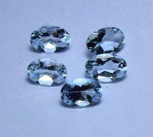 พลอยอะความารีนสีฟ้าธรรมชาติ 100% เกรดท็อป รูปไข่ เจียระไนแบบเหลี่ยม ตาแมว รับรองโดยผู้เชี่ยวชาญ คุณภาพเยี่ยม - Product Image 2