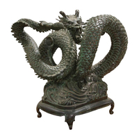 Statue de dragon grandeur nature personnalisée décoration extérieure en acier inoxydable poli de bonne qualité sculpture en métal 3D
