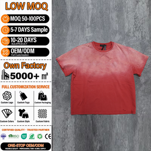 Custom Men's O-Neck T-<b>Shirt</b> Short Sleeve Faded Color Printed Tee Casual Streetwear OEM ODM - Product Image 1