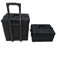 Valise à roulettes pour maquillage 2 en 1, valises de voyage pour cosmétiques sur roulettes, sacs en nylon de grande taille pour le rangement professionnel des cosmétiques