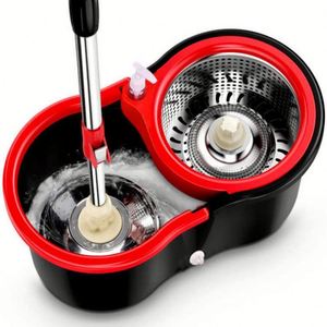 Factory-issued Self Wringing <b>Mop</b> with Long Telescopic Steel Handle 360 Spin for Effective Floor Cleaning Includes Bucket Custom - Product Image 2