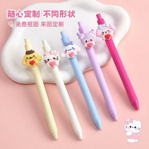 Customizable Logo Cartoon Gel <b>Pens</b> 0.5mm Plastic Push Button Promotional Writing <b>Pens</b> - Product Image 2