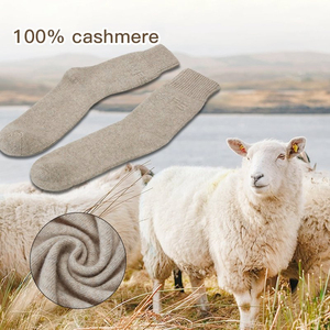 Ladies <b>Winter</b> Warmest Ribbed 100% Pure Cashmere Blend Merino Wool Bed Sleeping Lounge <b>Socks</b> for Women Adults High Quality - Product Image 5