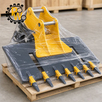 Accessoire de ballester hydraulique pour balles de 15-20 tonnes, avec dents résistantes à l'usure, pour la remplacement des attaches de poutres de pont, compatible CAT