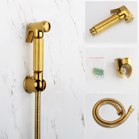 Ensemble de douche portable musulman en tissu or rose, avec bidet à main, shattaf, vaporisateur