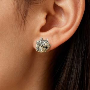 Pendientes de Plata con Cristales Crudos de Celestina Azul, Fluorita, Amatista, Rubí y Corindón, con Engaste de Garra, para Mujeres y Niñas - Product Image 2