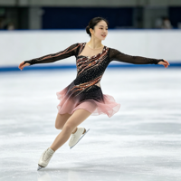 Robe de patinage artistique dégradé noir et rose, manches longues, dos ouvert, strass, pour adultes et enfants