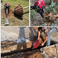 Transplanteur portatif à essence pour arbres, pelle à boules de terre, machine à couper les racines pour jardin et ferme