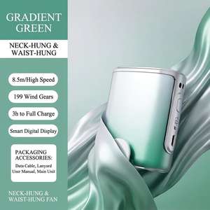 <span class=keywords><strong>Mini</strong></span> ventilateur personnel rafraîchissant avec batterie de 4500 mAh à capacité réelle de 4 heures, PCBA éclairable, autonomie de 1 an, 40000 tours, pour vélo, OEM - Product Image 1