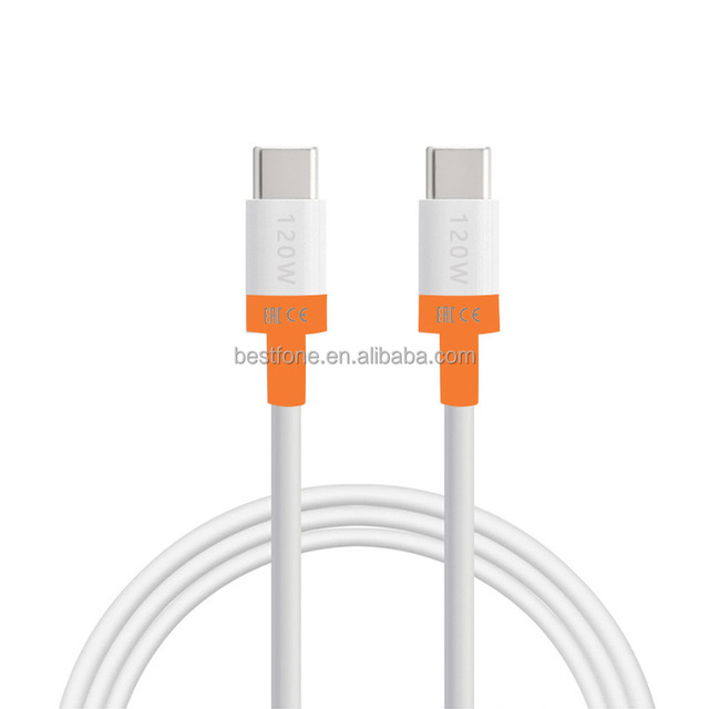 120W 6A USB Type c to Type C Cable 120W USB-C Fast Charge 6A Data Cable for Huawei/Xiaomi/Samsung