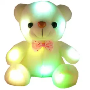 毛绒玩具制造商熊玩具毛绒发光泰迪熊led彩色毛绒玩具婴儿