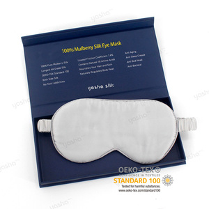 Masque pour les yeux en soie de mûrier 100% pure <span class=keywords><strong>Yasha</strong></span> avec logo personnalisé et bande élastique pour les voyages et toutes les saisons - Product Image 4