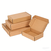 Boîte d'expédition en carton ondulé robuste et écologique avec gaufrage pour l'e-commerce, taille personnalisée, brun kraft