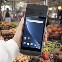 Portable 5.5 pouces Android Pos Terminal PDA avec NFC RFID 2D lecteur de codes à barres imprimante 58mm pour l'impression d'étiquettes de numérisation de codes à barres