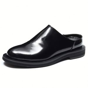 2025 Latest Summer Trendy Men's Cowhide <b>Pointed</b> <b>Toe</b> Shoes <b>Flat</b> Sole Waterproof Lightweight for Business Casual Styles - Product Image 2