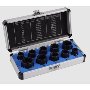 Kit d'outils de réparation automobile en gros transfrontalier, 10 pièces, kit de démontage d'écrous avec extracteur de boulons, outil de rupture d'écrous hexagonaux - Product Image 4