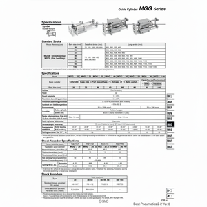 กระบอกนำ MGGMB40-800นิวเมติก SMC - Product Image 1