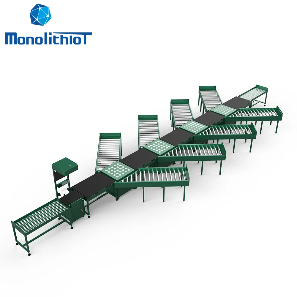 Monolithiot Post Logistiek Oplossing Geautomatiseerde Pakketten Meten Volume Gewicht Transport Dws Sorteren Lijn