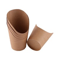 Gobelets jetables à paroi simple en papier kraft recyclé de qualité alimentaire et écologique pour frites, chips, biscuits, sandwichs et sucre