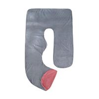 Housses de coussin de grossesse amovibles en gros, douces, lavables, réutilisables, en velours, 150*80cm, pour coussin de maternité